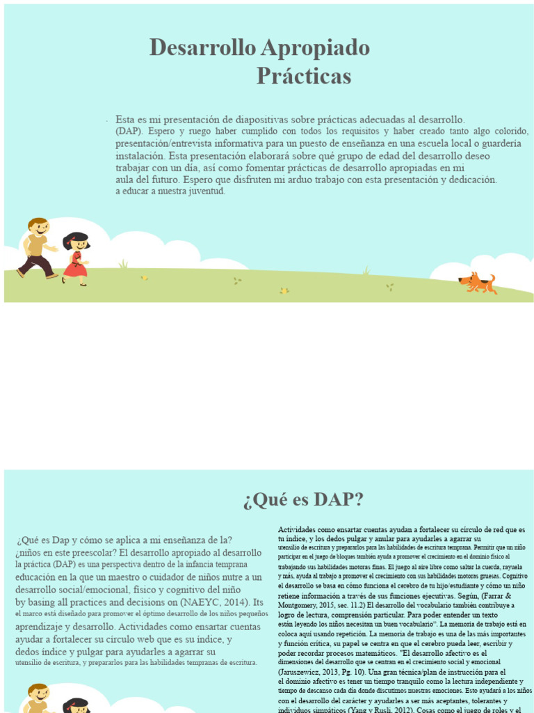 Prácticas Adecuadas Al Desarrollo | PDF | Educación de la primera ...