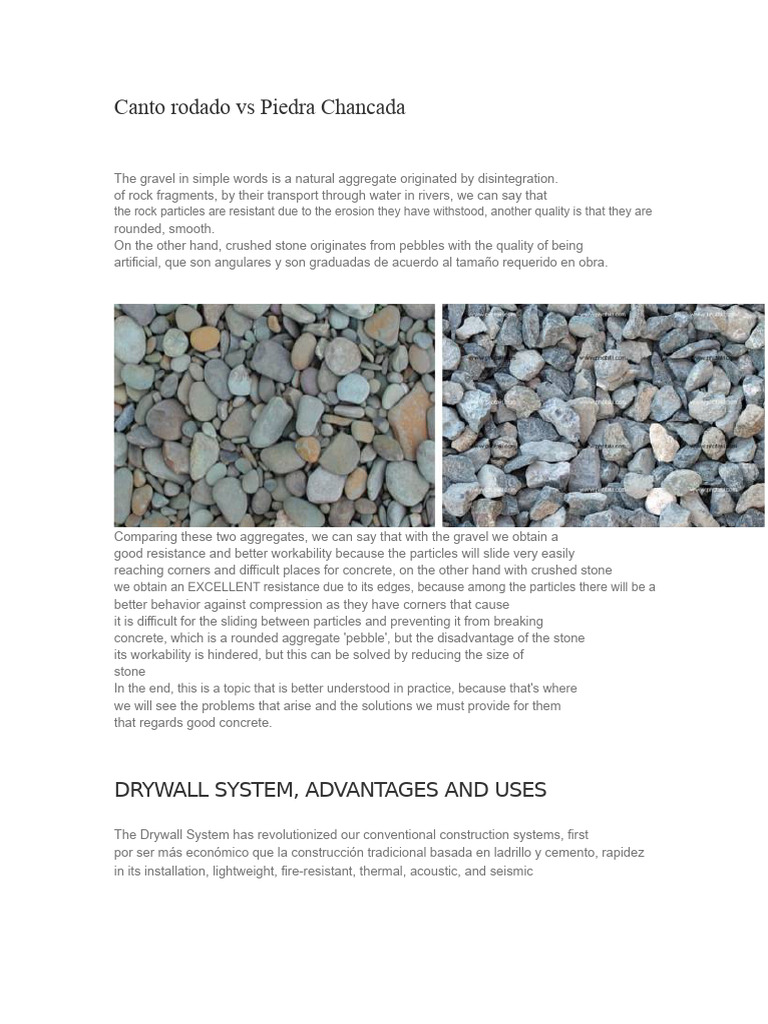 River Rock vs Crushed Stone | PDF | Anaerobic Digestion | Concrete