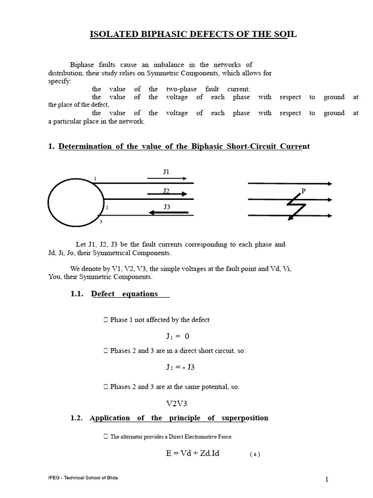 Biphase Fault Analysis in Electrical Networks | PDF | Voltage ...