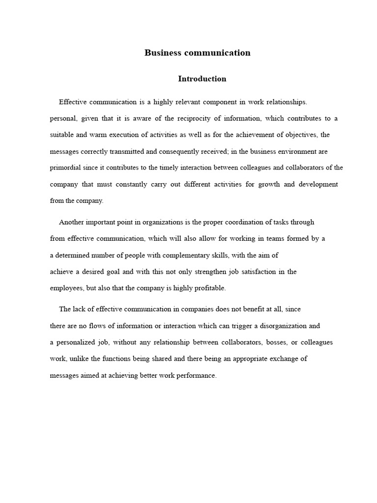 Introduction to Business Communication | PDF