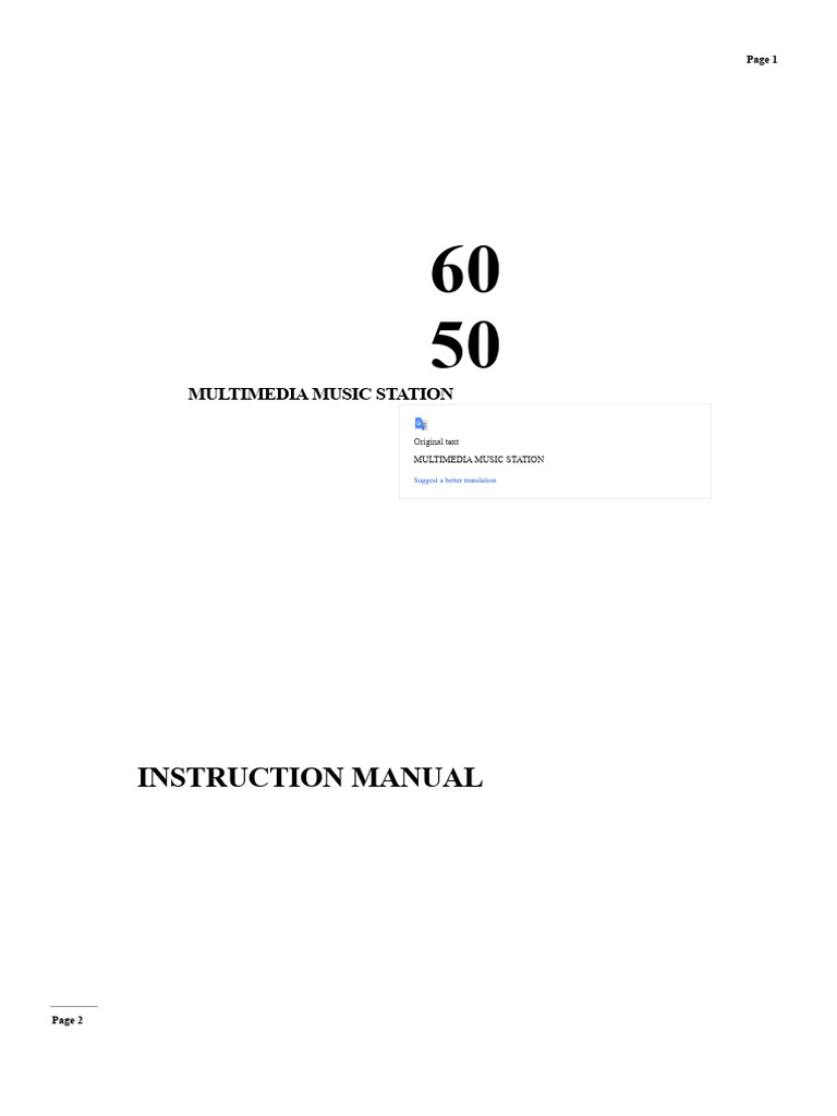 Multimedia Music Station Manual | PDF | Loudspeaker | Radio