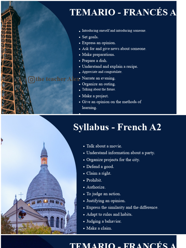 French A2 Course Syllabus Overview | PDF | Linguistics | Syntax