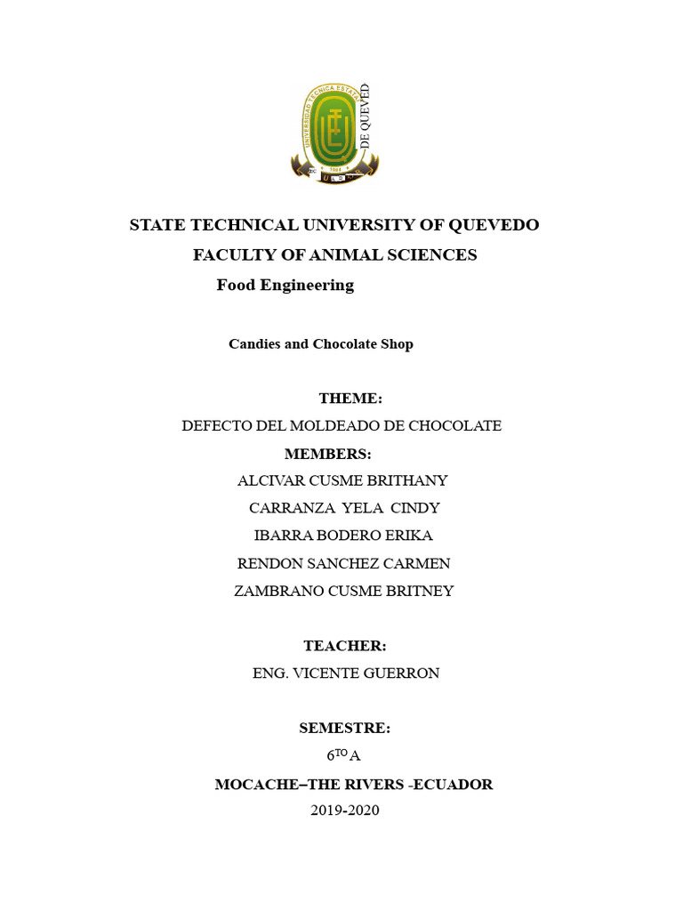 Chocolate Molding Defects Explained | PDF | Chocolate