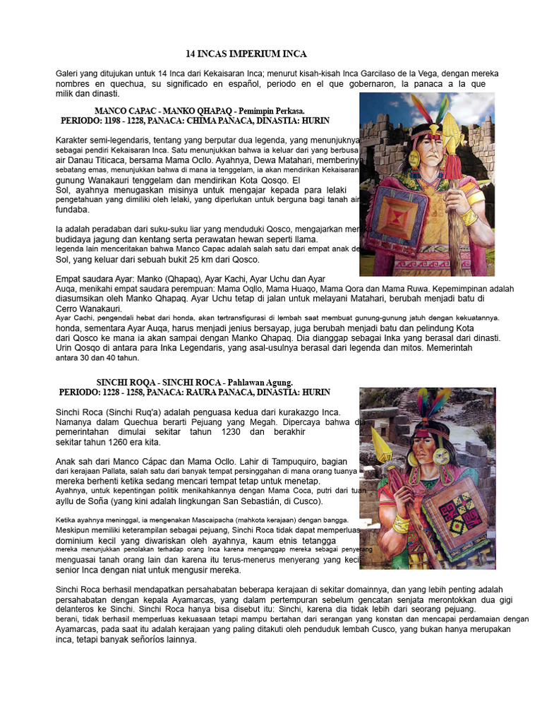 14 Inca Kekaisaran Inca dan Pemerintahan | PDF