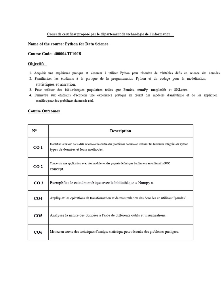 Python pour la science des données | PDF | Python (Langage de ...