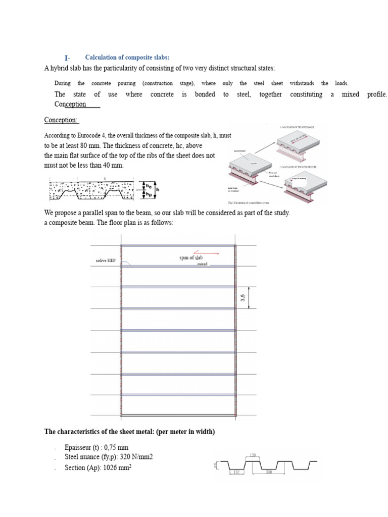 Composite Slab Design and Calculation Guide | PDF | Bending | Beam ...