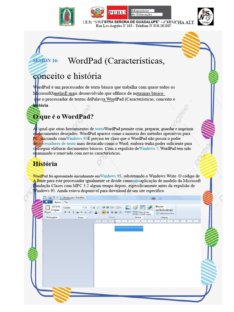 tema aula WORDPAD | PDF | Microsoft Windows | Microsoft Word