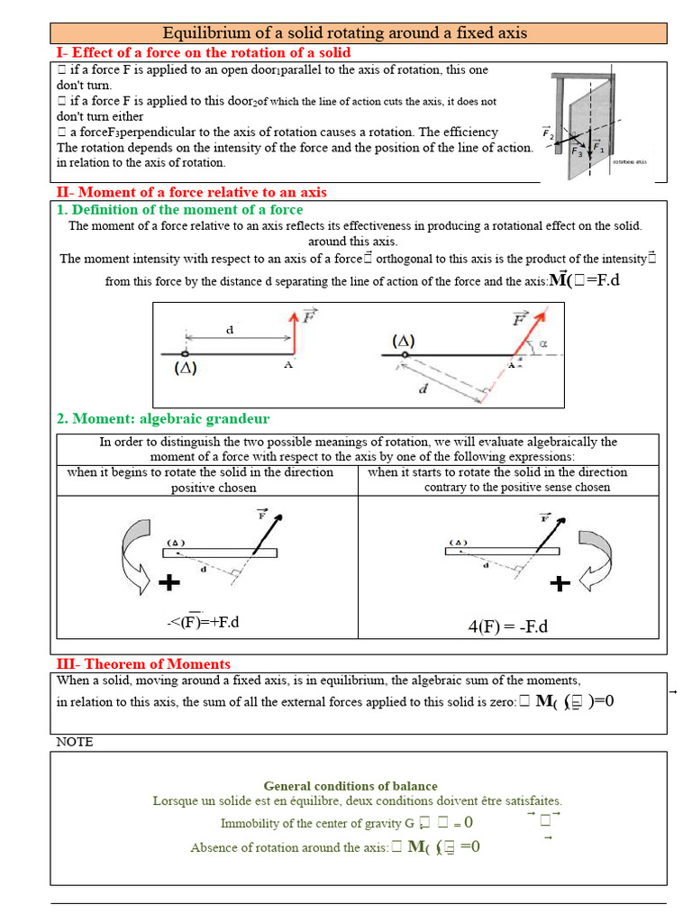 Rotational Equilibrium of Solids | PDF | Rotation | Force