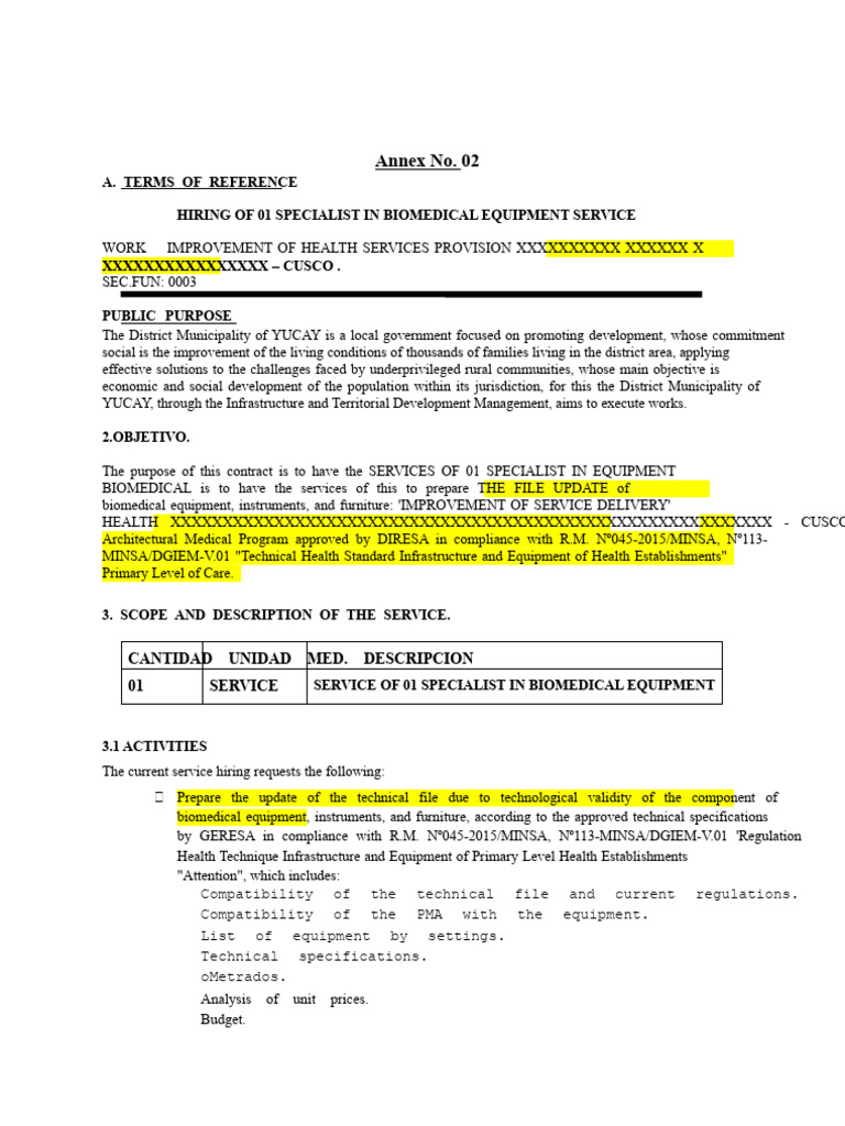 Biomedical TDR File Update | PDF | Specification (Technical Standard)
