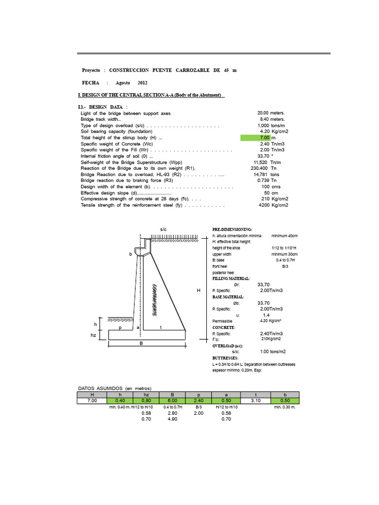 Design of A Pier With Buttress | PDF | Civil Engineering | Mechanical ...