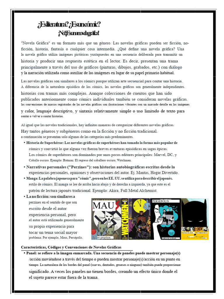 Resumen de Novela Gráfica | PDF | Cómics | Novelas