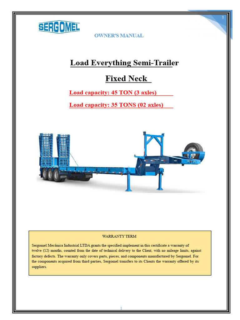 Load Everything Semi-Trailer Manual | PDF | Anti Lock Braking System ...