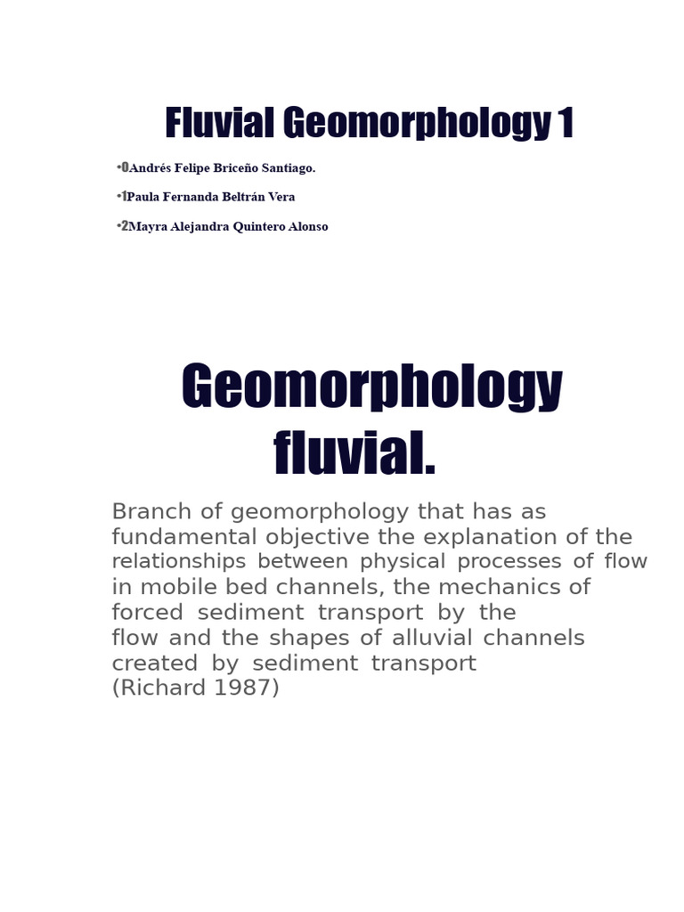 Understanding Fluvial Geomorphology | PDF | River | Erosion