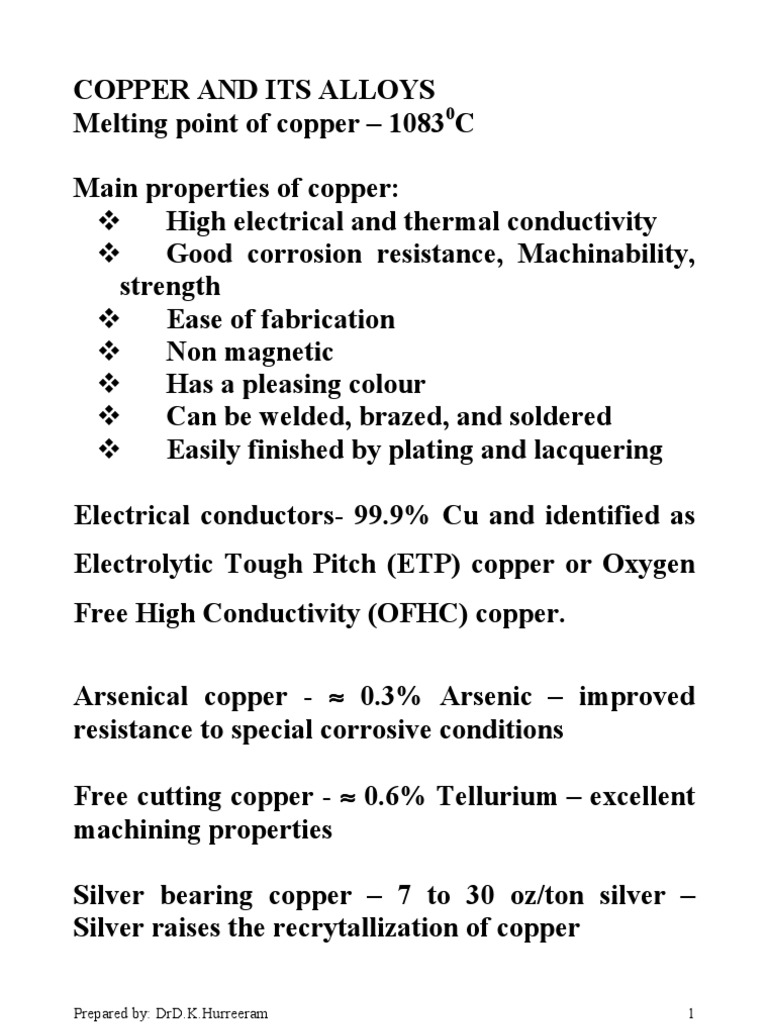 Copper and It's Alloys PDF Bronze Brass