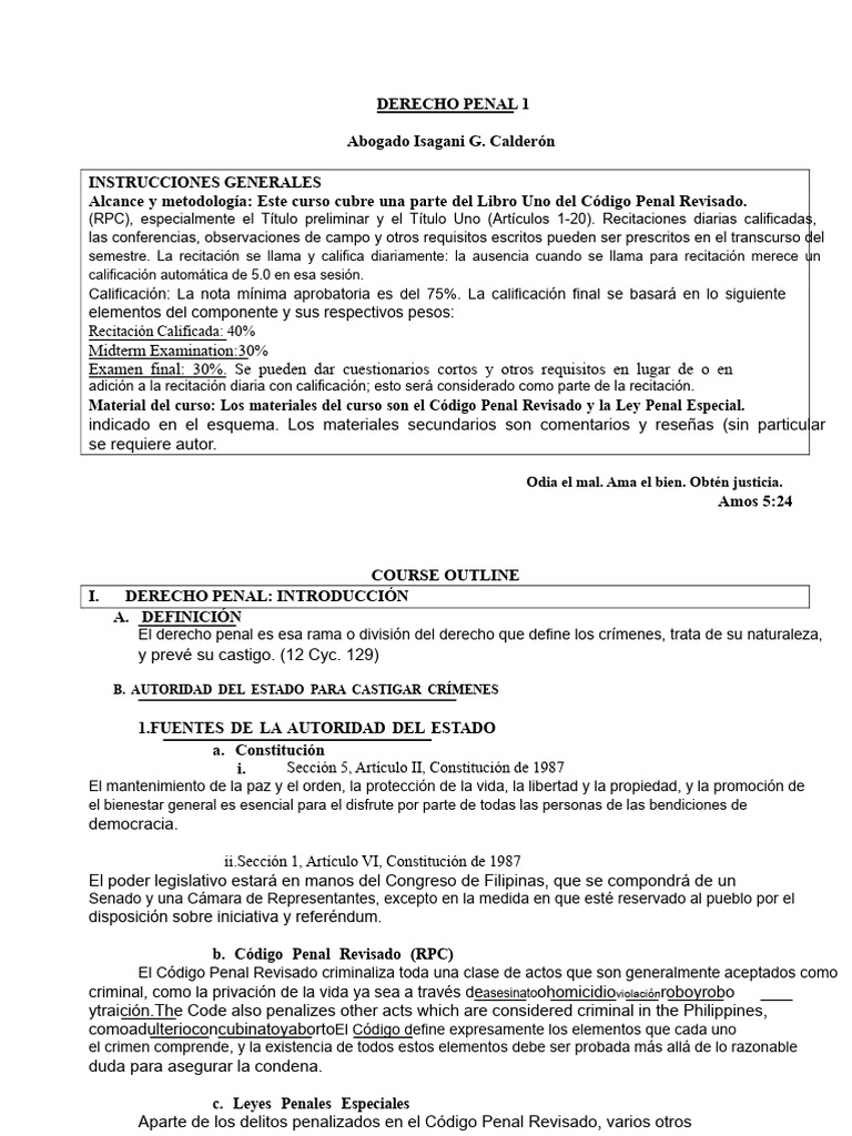 Introducción al Derecho Penal en Filipinas | PDF | Crímenes | Crimen y ...