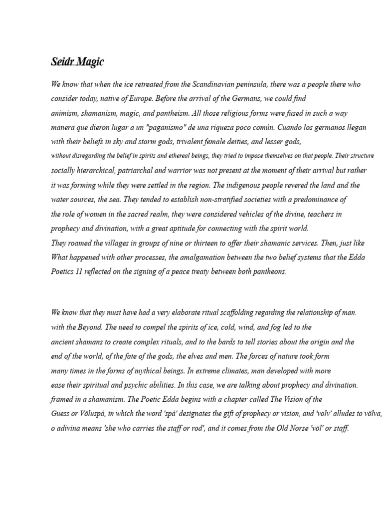 Seidr Magic: Norse Shamanism Explained | PDF | Norse Mythology | Æsir