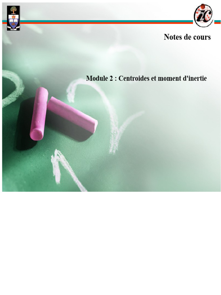 Centroides et moments d'inertie en mécanique | PDF | Triangle | Flexion ...