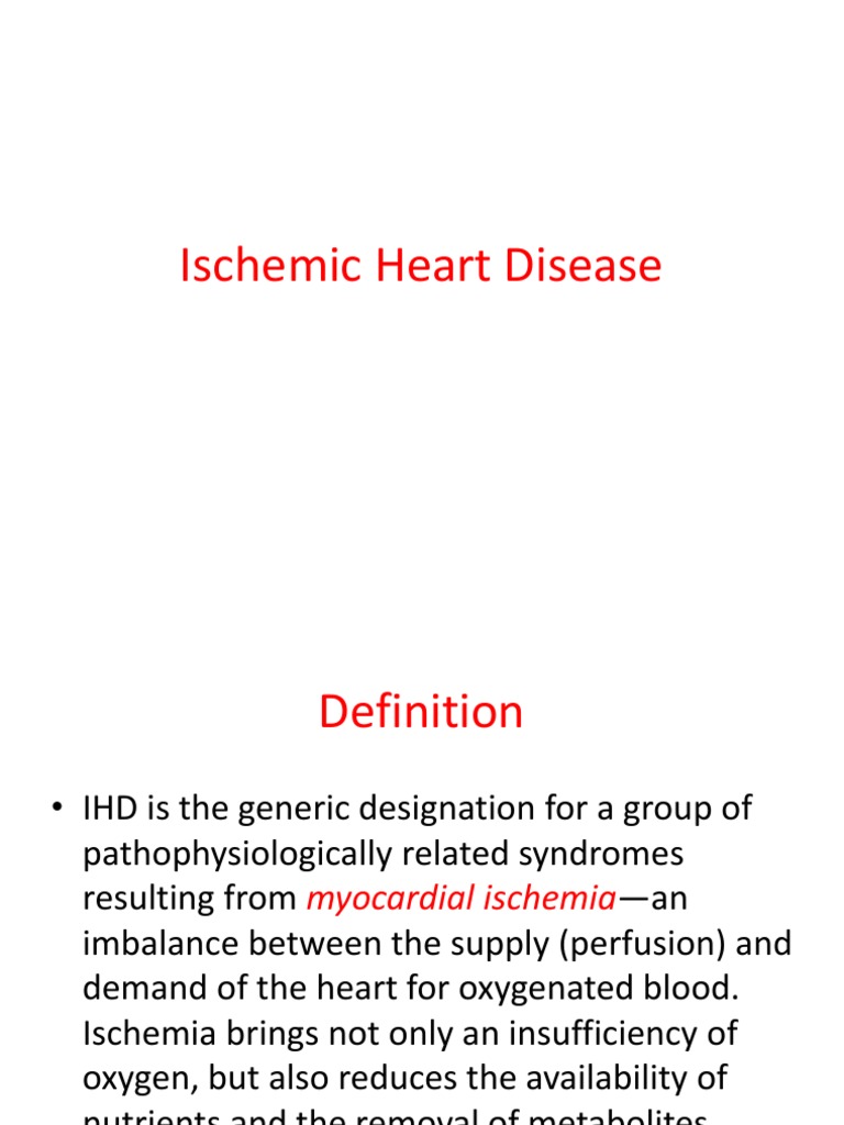 Ischemic Heart Disease 19.9.90 | PDF | Coronary Artery Disease | Atheroma