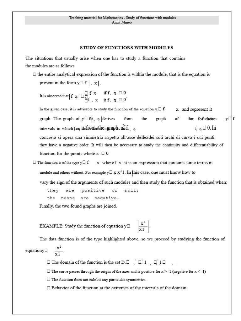 Functions with Modules: Study Guide | PDF | Function (Mathematics ...