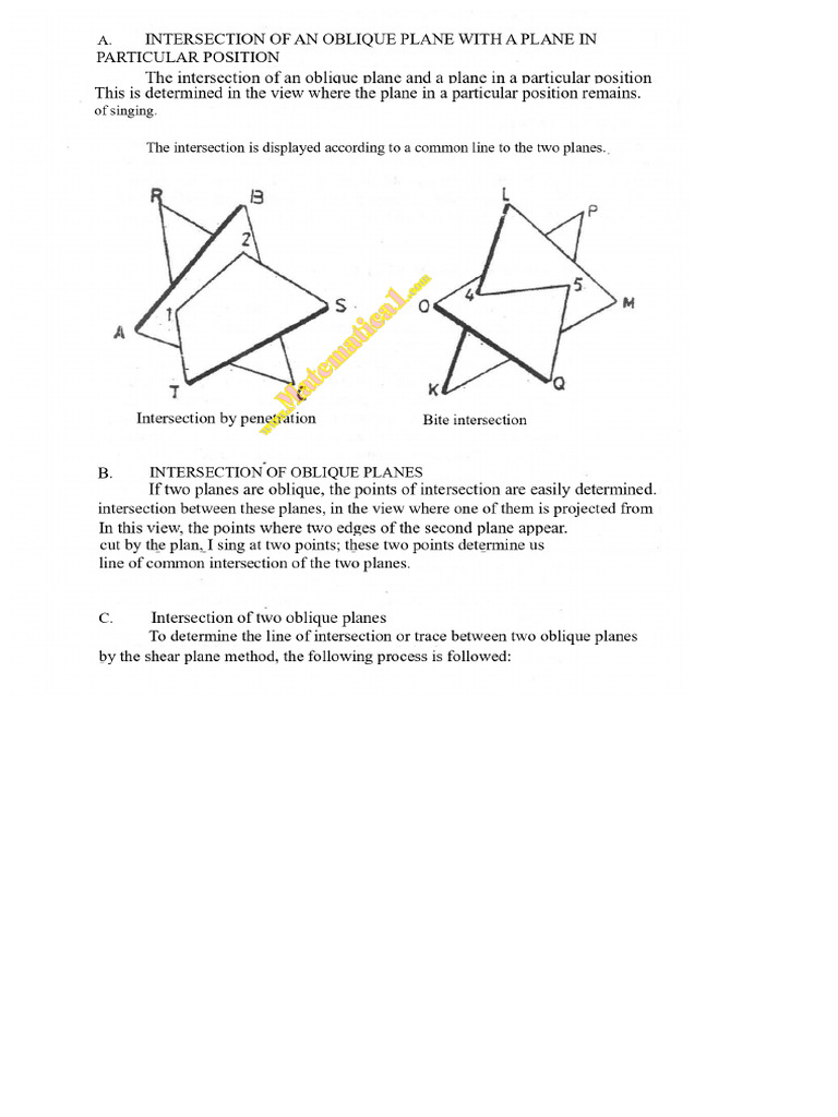 Intersection Between Planes | PDF