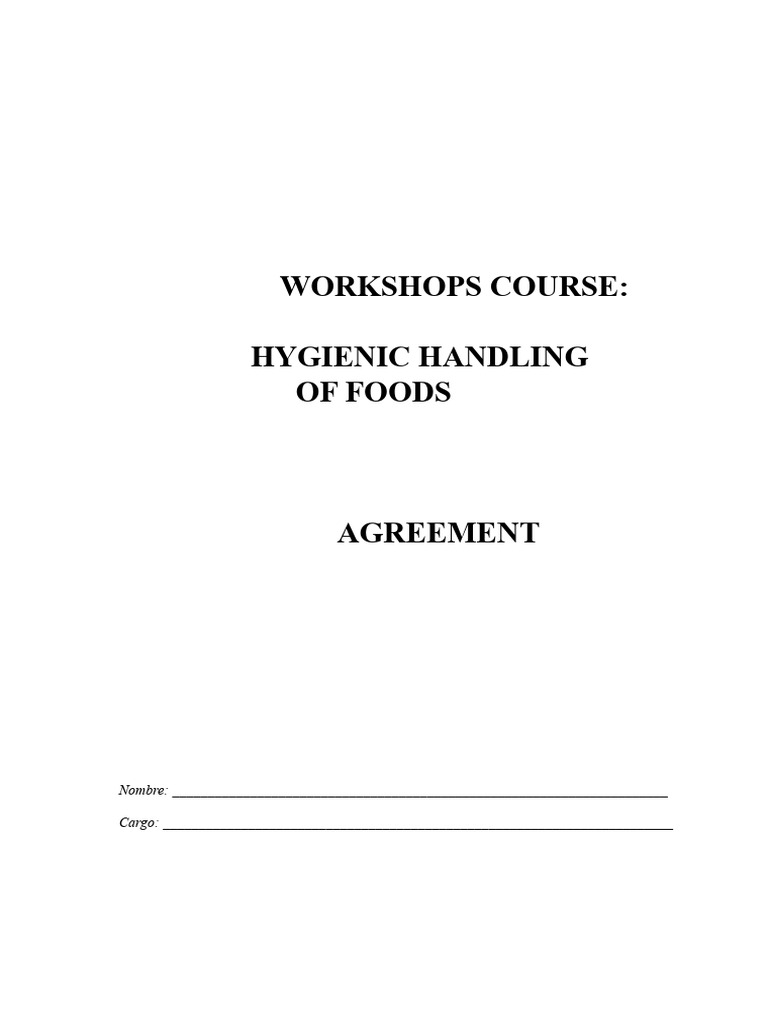 Hygiene Workshops 14 241115 | PDF | Food Safety | Foodborne Illness