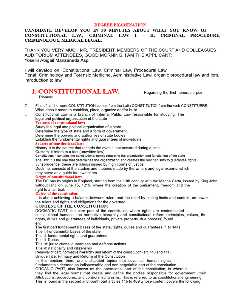 Overview of Constitutional Law Principles | PDF | Crimes | Crime & Violence