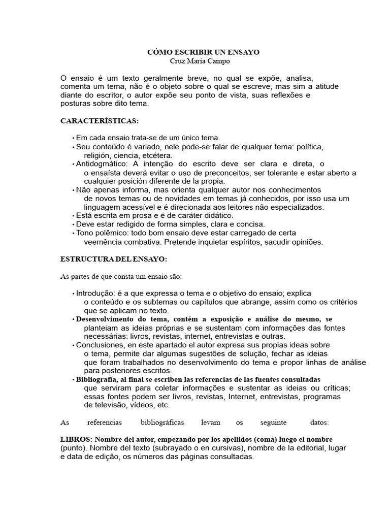 Como escrever um ensaio | PDF | Ensaios | Internet