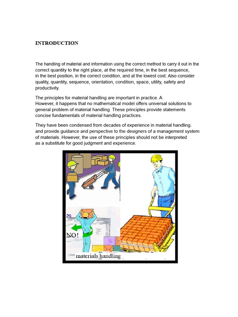 SUMMARY UNIT 2 MATERIALS HANDLING.docx | PDF