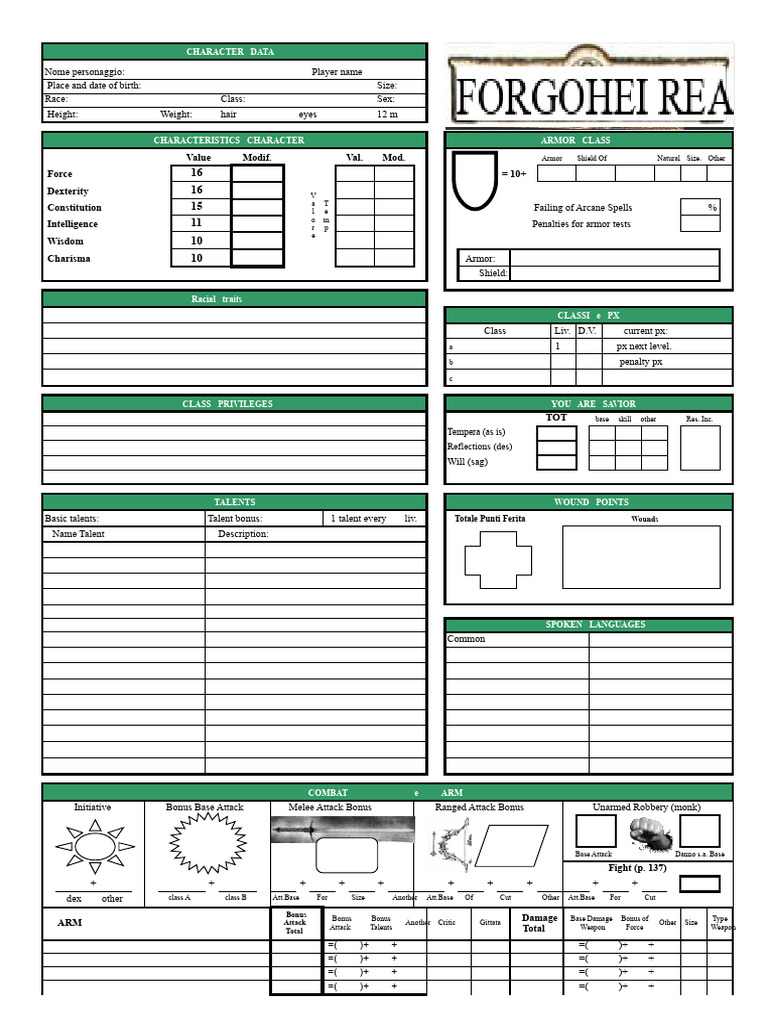 Character Data and Combat Stats Guide | PDF