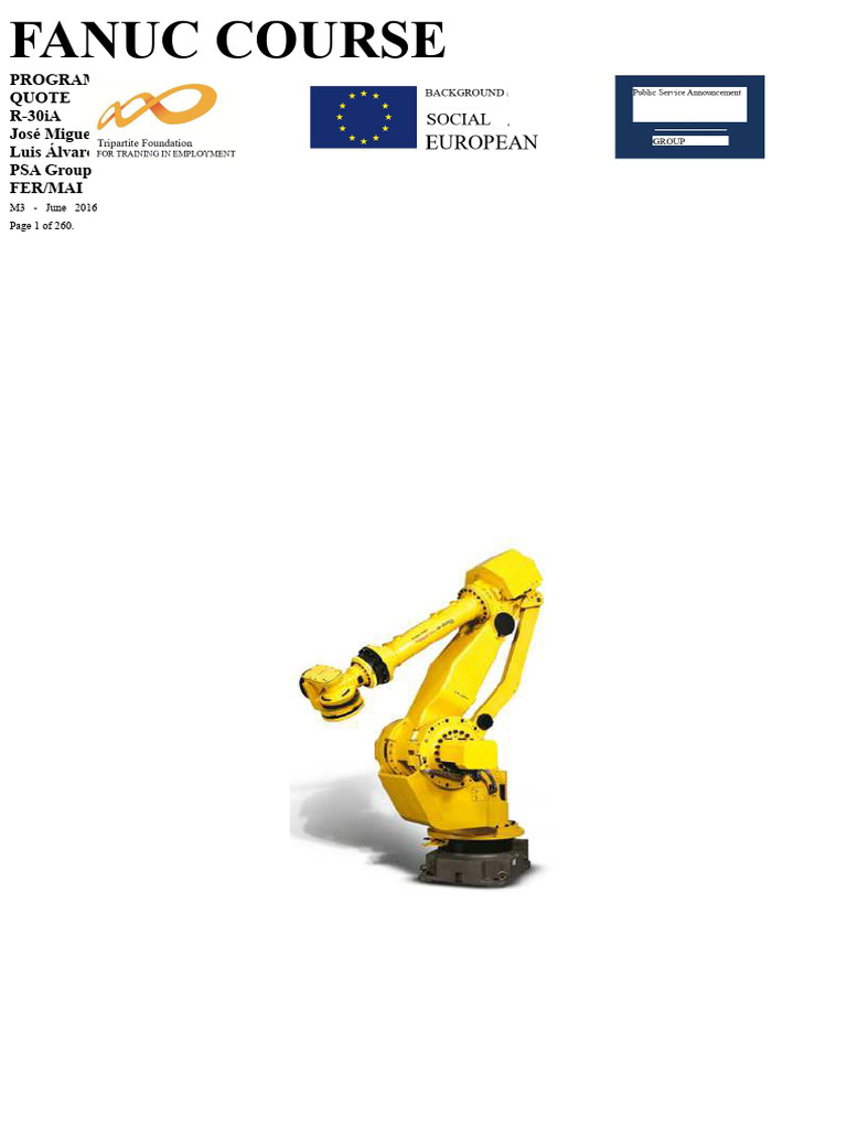 Fanuc R-30iA Programming Course Guide | PDF | Cartesian Coordinate ...