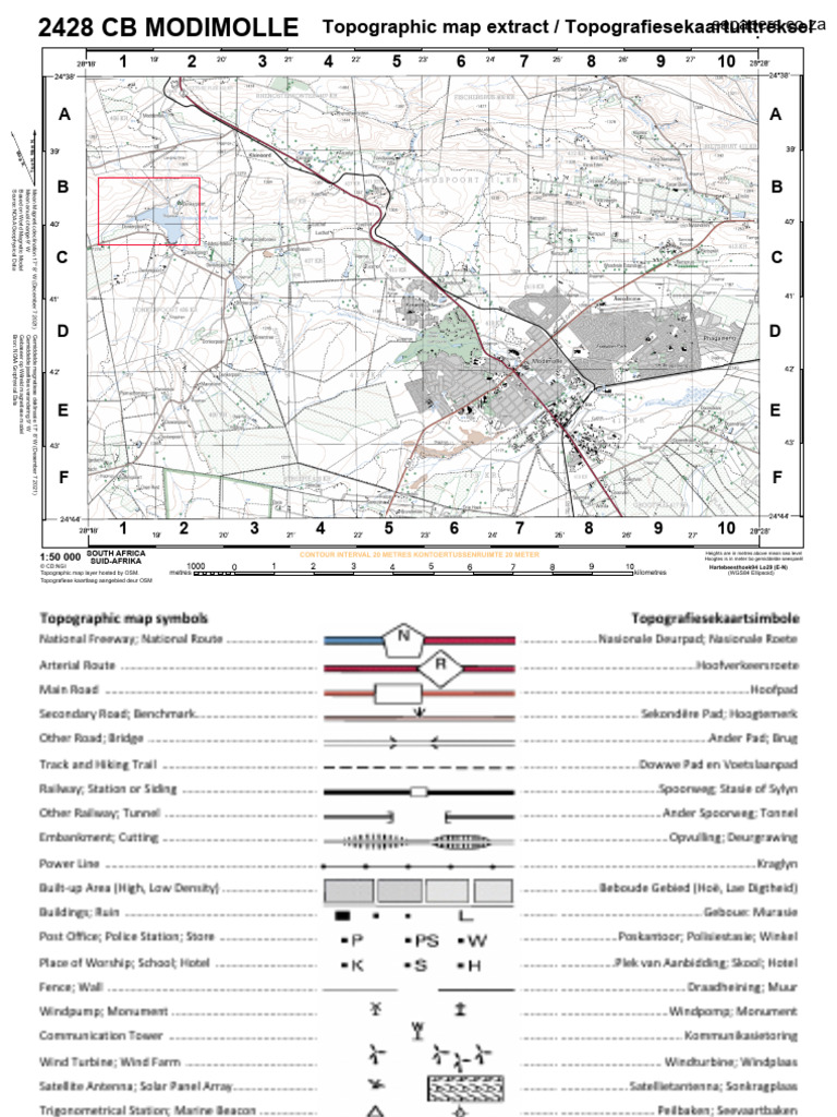 2023 IEB Geo Modimolle Topo Map With Legend 24 March | PDF | Earth ...