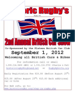 September 1, 2012: Welcoming All British Cars & Bikes