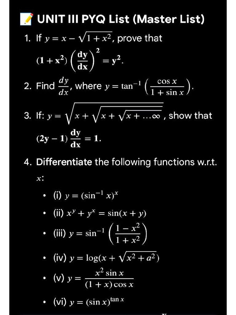 Unit 3 PDF Pyq Maths | PDF
