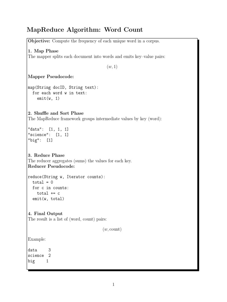 MapReduce Algorithms for Data Processing | PDF | Map Reduce | Algorithms