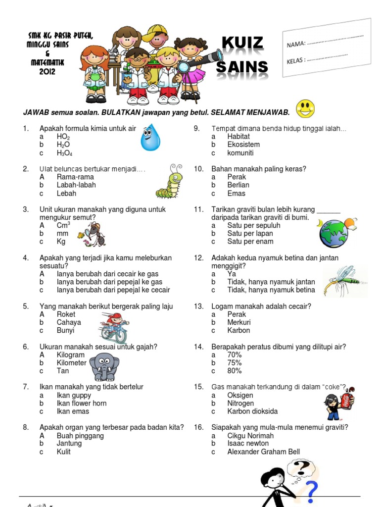 kuiz sains 2012