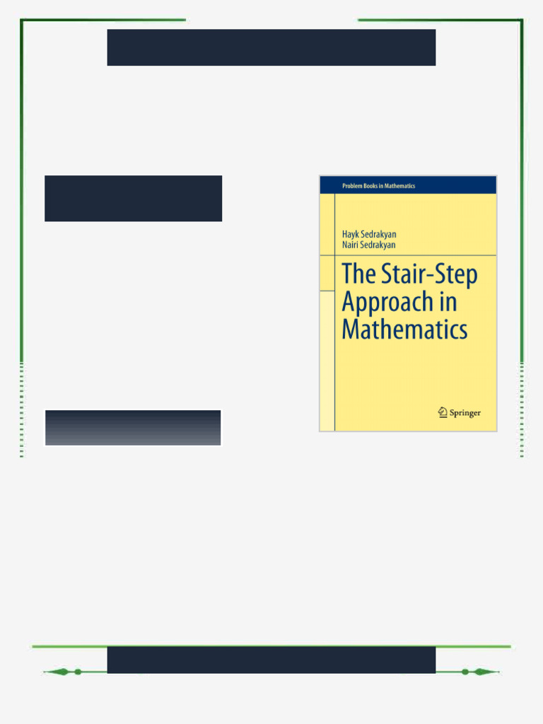 The Stair Step Approach in Mathematics 1st Edition Hayk Sedrakyan eBook ...