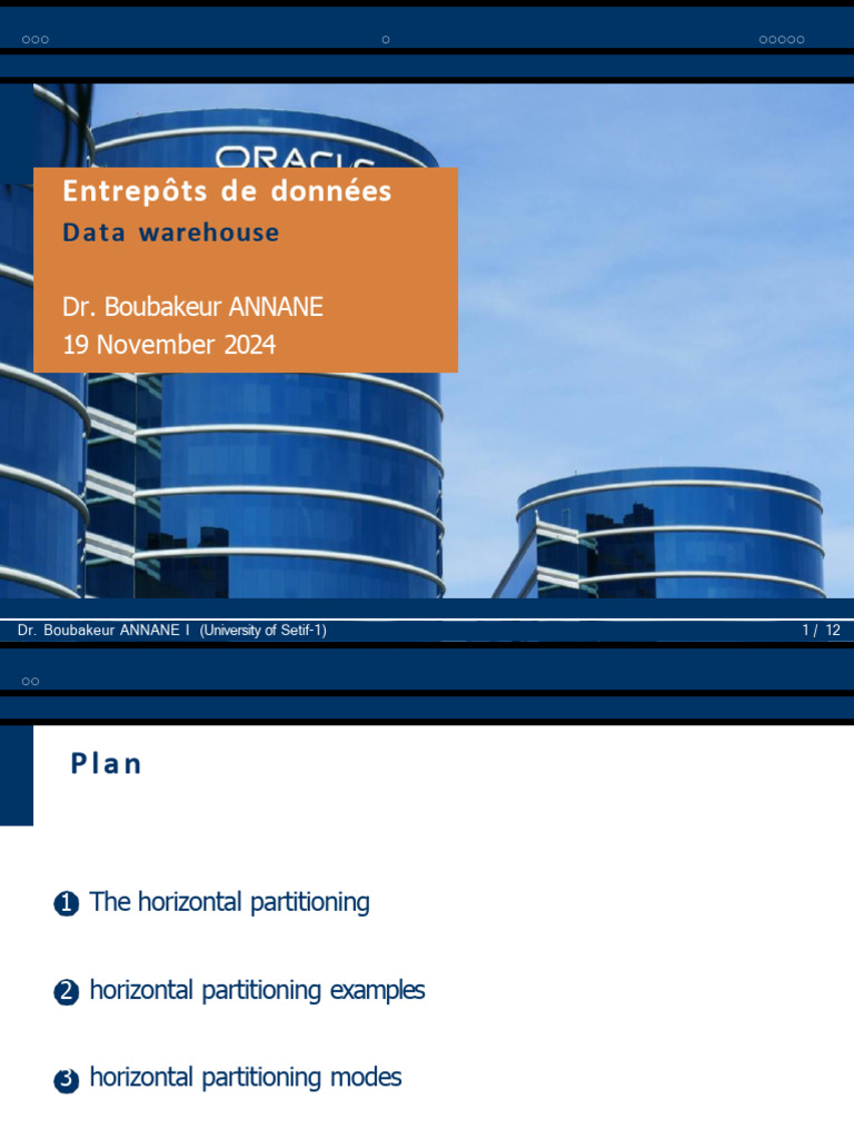 Horizontal Partitioning in Data Warehouses | PDF | Database Index ...