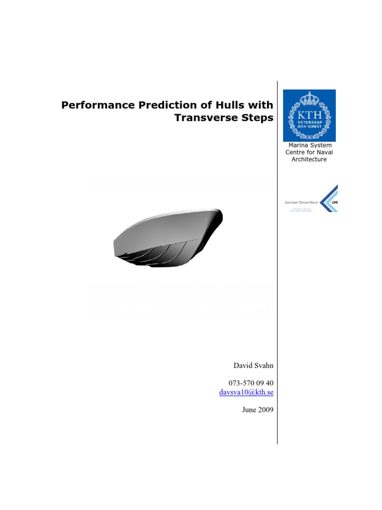 Hull Performance with Transverse Steps | PDF | Hull (Watercraft) | Drag ...