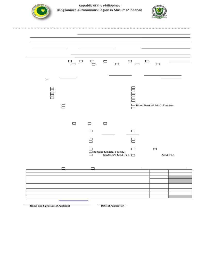 Health Facility Application Form Philippines | PDF | Medicine | Medical ...