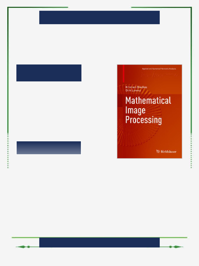 Mathematical Image Processing Kristian Bredies Ebook Test Edition | PDF ...