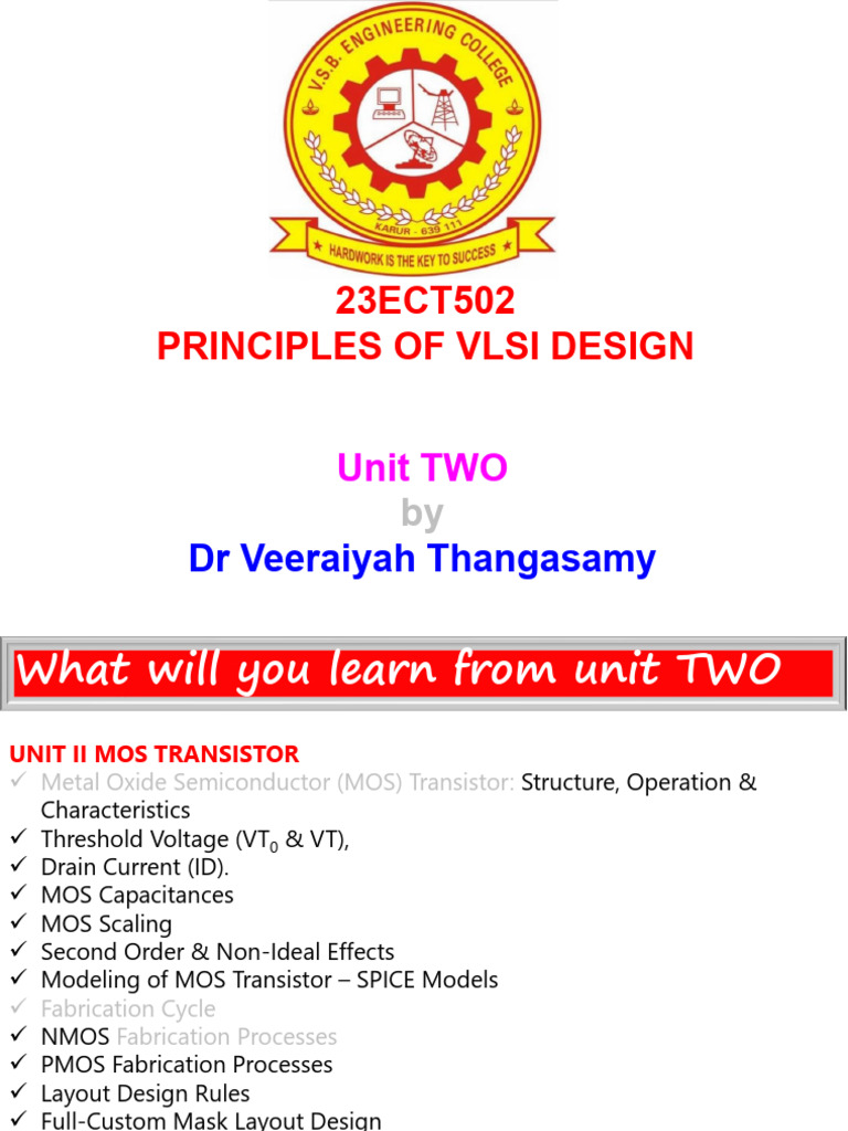 MOS Transistor Design Principles Explained | PDF | Mosfet | Field ...
