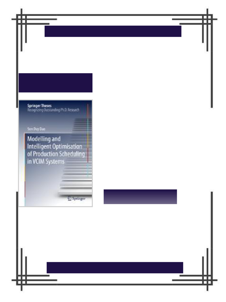 Modelling and Intelligent Optimisation of Production Scheduling in VCIM ...