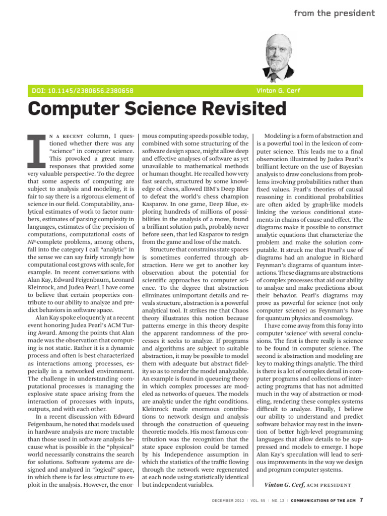 Science in Computer Science Explained | PDF | Science | System