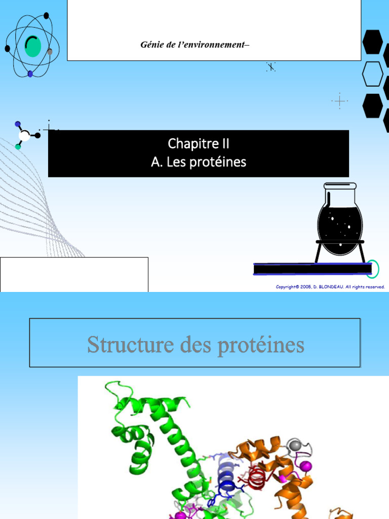 Structure et rôle des protéines en biochimie | PDF | Protéines ...