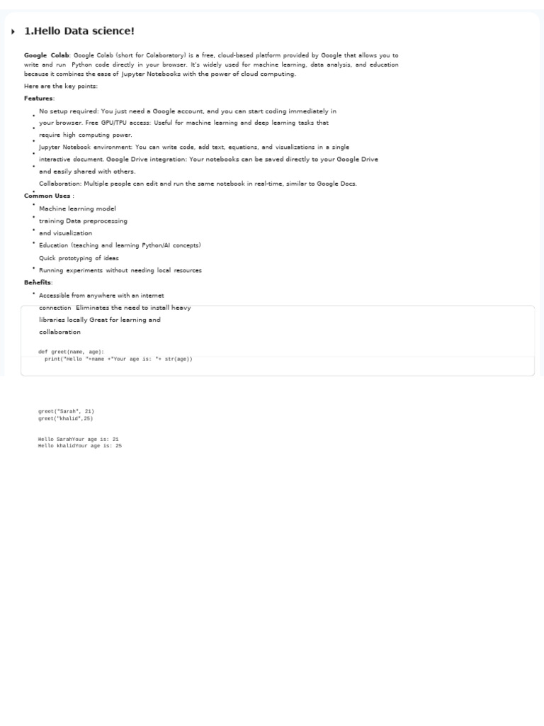 1.hello Data Science!: Google Colab | PDF | Boolean Data Type ...