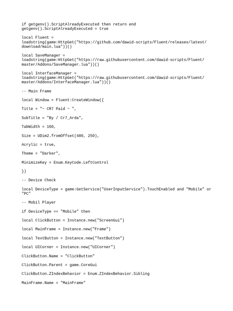 CR7 Script for Roblox Gameplay Enhancements | PDF | System Software ...