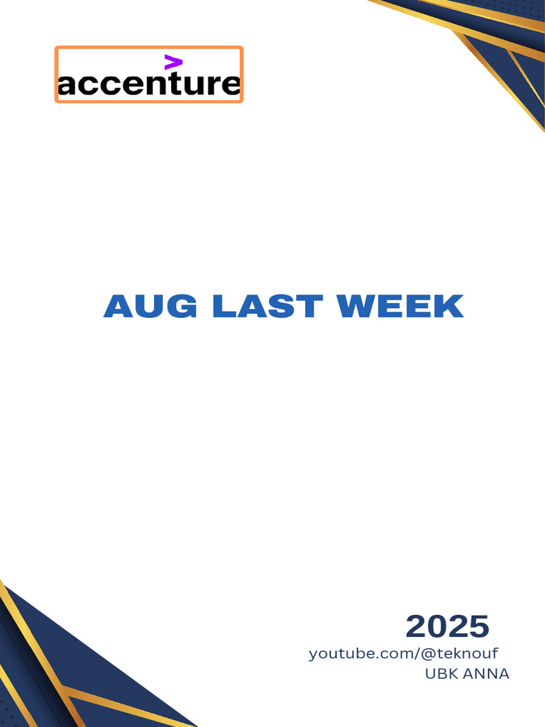 Aug Last Week Accenture | PDF