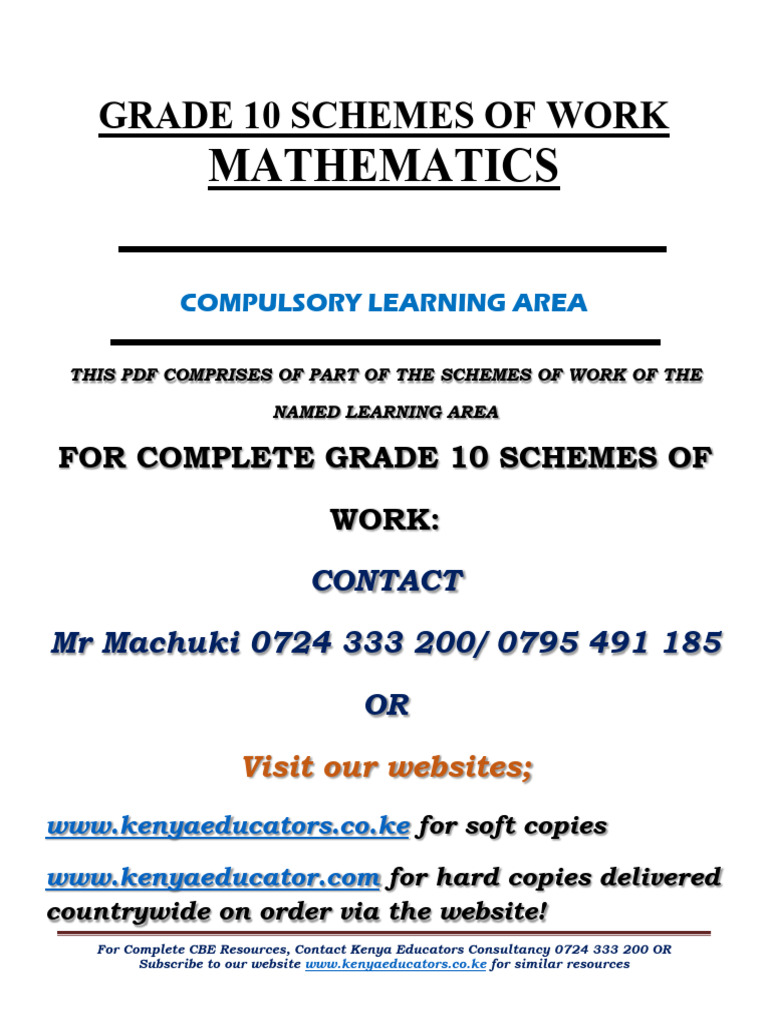 Grade 10 Mat Sow | PDF | Rational Number | Real Number