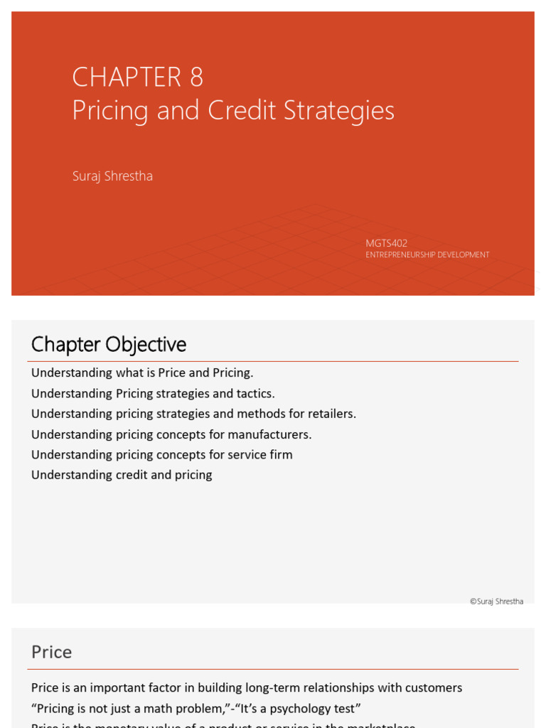 CHAPTER 8 Pricing and Credit Strategies | PDF | Credit Card | Pricing