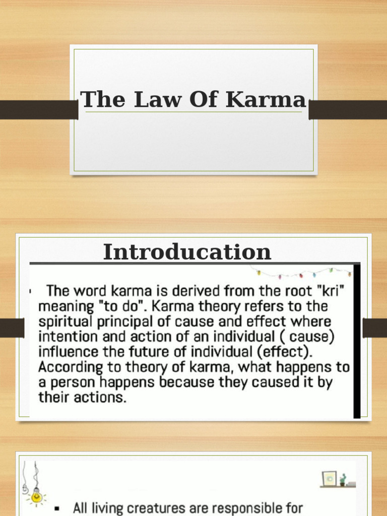 The Law of Karma B Com LL | PDF | Justice | Crime & Violence